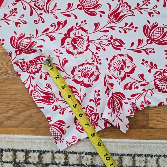 CROFT AND BARROW WOMEN'S PLUS SIZE SHORT SLEEVE RED & WHITE PULLOVER TOP SIZE 4X - Picture 10 of 11